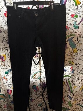 Dollhouse retro skinny low rise stretch dark denim